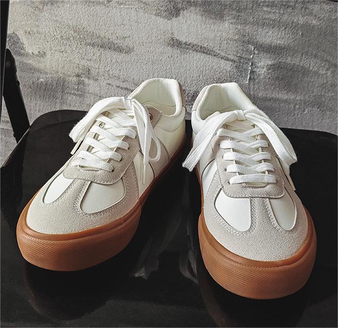 ODM Wholesale Retro Microfiber Leather Shoes Daily Laced Sneakers Solid Rubber Sole Canvas Shoes